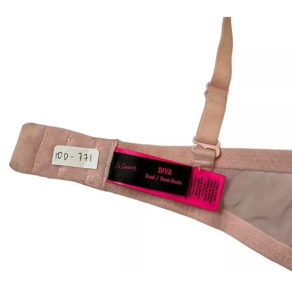 La Senza Diva Bra Peach Lace Multiway Strap Women's Size 32DD | 10D-771 - Picture 8 of 8